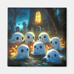 Spooky Night Friedhof Niedlich Halloween Ghost Magnet
