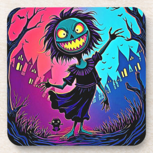 Spooky Night Halloween-Kreaturendesign Getränkeuntersetzer