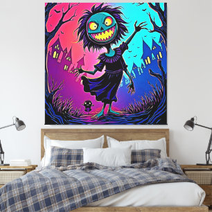 Spooky Night Halloween-Kreaturendesign Leinwanddruck