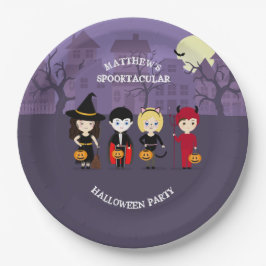 Spooky Night Halloween-Party Pappteller