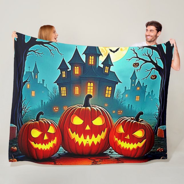  Spooky Night Haunted House Thrills Fleecedecke (Beispiel)