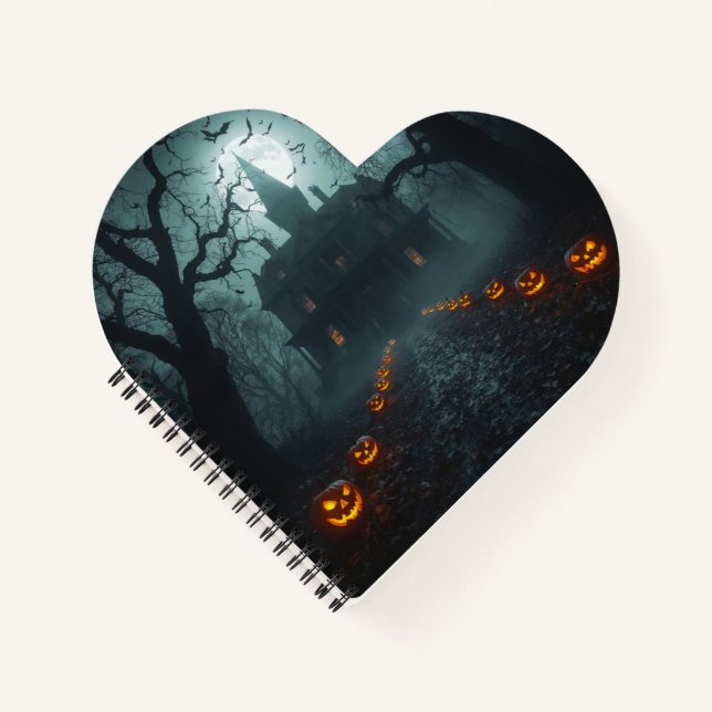 Spooky Night mit Jack-o'-Lanterns Notizbuch (Vorderseite)