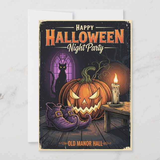 Spooky Night Party Einladung (Vorderseite)