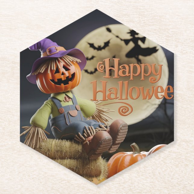 Spooky Night Pumpkin Untersetzer (Vorderseite)