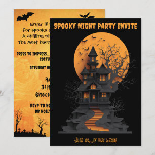 Spooky Night Spuk House Halloween-Party Einladung