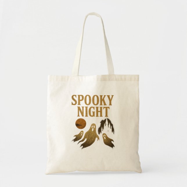 Spooky Night Tote Bag Elegant Halloween Gothic  Tragetasche (Vorne)