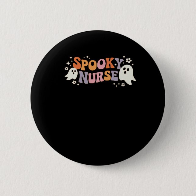Spooky Nurse Classic T-Shirt Button (Vorderseite)