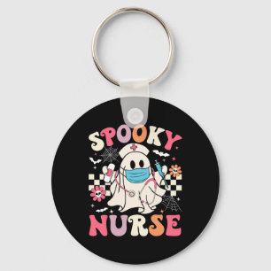 Spooky Nurse Ghost Halloween Niedlich Groovy Nursi Schlüsselanhänger