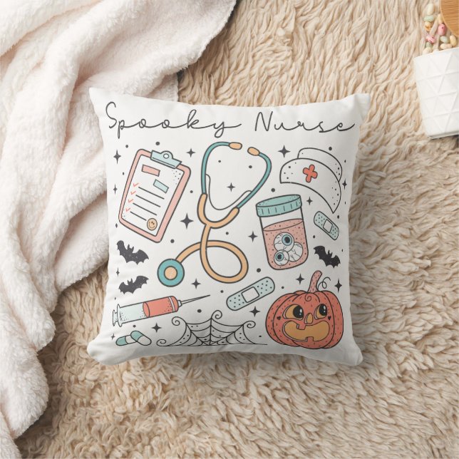 Spooky Nurse Halloween Kissen (Decke)