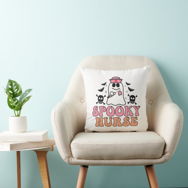 Spooky Nurse Halloween Kostüm - Eerie Elegante Kissen (Stuhl )