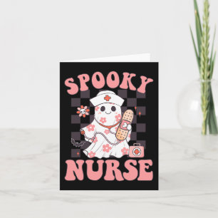 Spooky Nurse Niedlich Ghost Nurse Groovy Hallow Karte