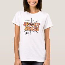 Spooky Nurse Retro Halloween Spinnennetzgeister