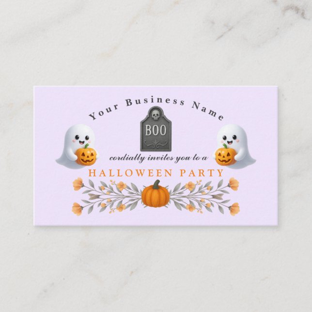 Spooky Office Halloween-Party Essentials Visitenkarte (Vorderseite)