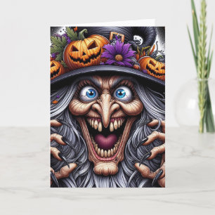 Spooky Old Hexe Halloween Feiertagskarte