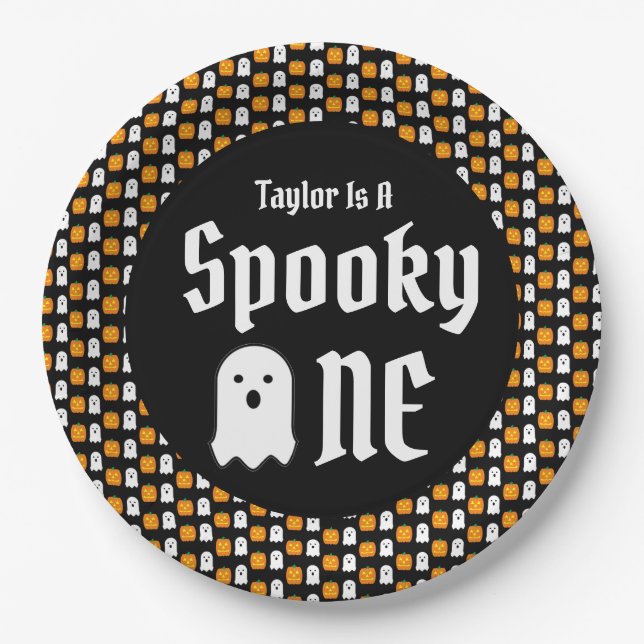 Spooky One 1. Geburtstag Pappteller (Vorderseite)