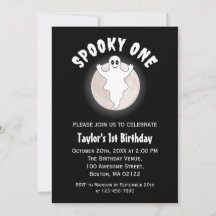 Spooky One Fun Halloween Ghost Erster 1. Geburtsta