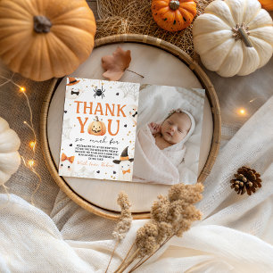 Spooky One Geburtstag Foto Danke Einladung