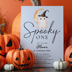 Spooky One Ghost Birthday Einladung