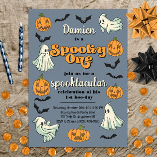 Spooky One Ghost Halloween ersten Geburtstag Einladung