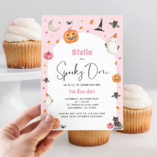 Spooky One Girl 1st Boo-Day Halloween Einladung