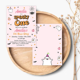 Spooky One Girl Halloween 1. Geburtstag Niedlich G Einladung