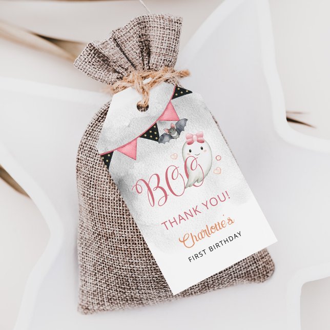 Spooky One Girl's First Birthday Gefallen Geschenkanhänger (Von Creator hochgeladen)