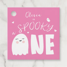 Spooky One Girls Pink Ghost Halloween 1. Geburtsta