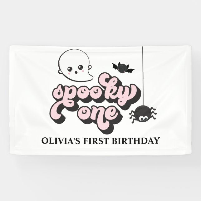 Spooky One Halloween 1. Geburtstag Banner (Horizontal)