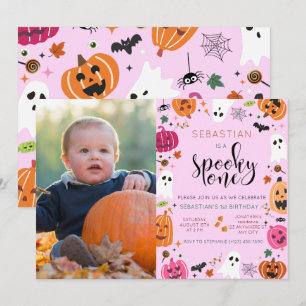 Spooky One Halloween 1. Geburtstag Einladung