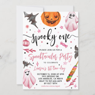 Spooky One Halloween 1. Geburtstag Einladung