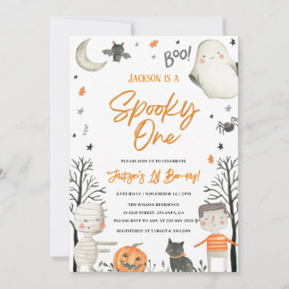 Spooky One Halloween 1. Geburtstag Einladung