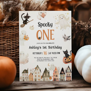 Spooky One Halloween 1. Geburtstag Einladung