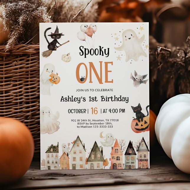 Spooky One | Halloween 1. Geburtstag Einladung (Von Creator hochgeladen)