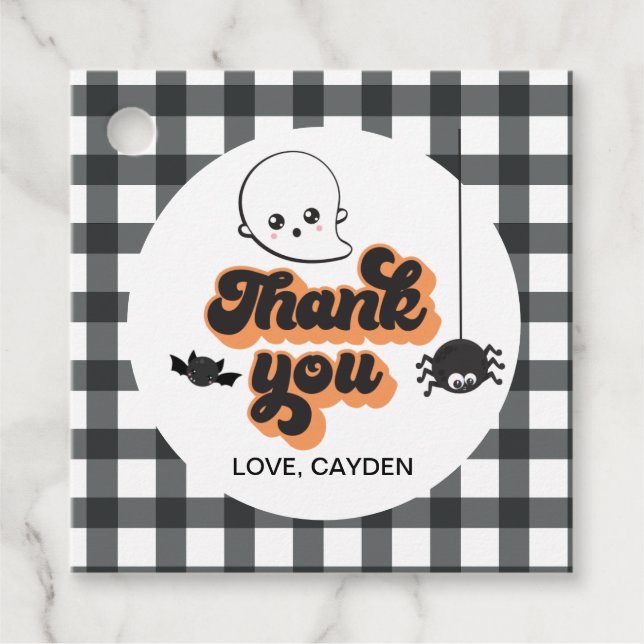 Spooky One Halloween 1. Geburtstag Geschenkanhänger (Vorderseite)