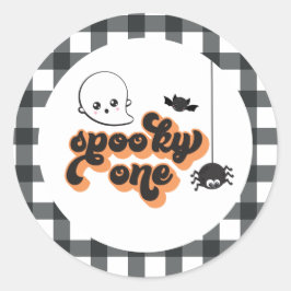 Spooky One Halloween 1. Geburtstag Runder Aufkleber