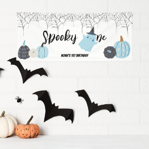 Spooky One   Halloween 1. Geburtstag   Spooky-Blue Banner