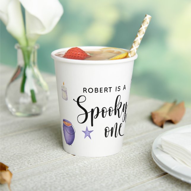 Spooky One Halloween Erste Geburtstagsparty Pappbecher (In Situ)