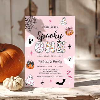 Spooky One Halloween erster Geburtstag Einladung