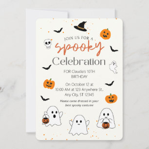 Spooky One Halloween Erster Geburtstag Niedlich Einladung
