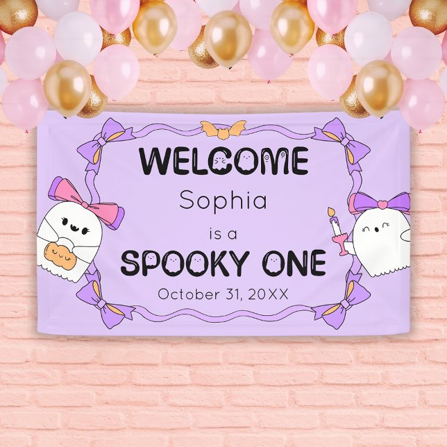 Spooky One Halloween Geburtstags Begrüßungsbanner Banner (Von Creator hochgeladen)