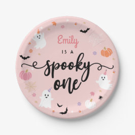 Spooky One Halloween Niedlich Ghost 1. Geburtstag Pappteller