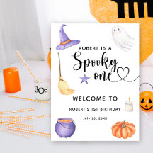 Spooky One Halloween Willkommen am 1. Geburtstag