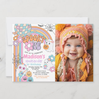 Spooky One Hippie Halloween 1st Birthday Einladung