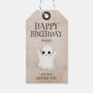 Spooky One Kawaii Ghost Halloween Happy Birthday Geschenkanhänger