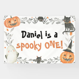 Spooky One Niedlich Halloween 1. Geburtstagsbanner Banner