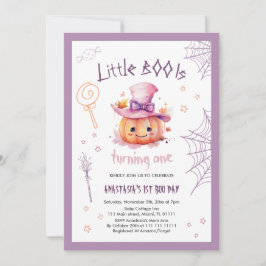 Spooky One Niedlich Halloween Baby Girl 1. Geburts Einladung