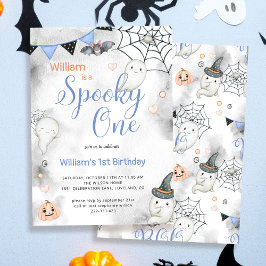 Spooky One Niedlich Halloween Ghost 1. Geburtstag  Einladung