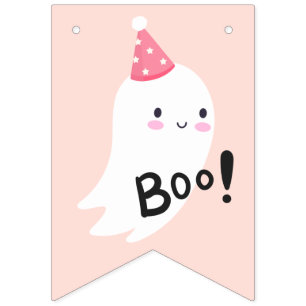 Spooky One Niedlich Halloween Ghost 1. Geburtstag  Wimpelkette