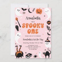 Spooky One Pink Halloween Foto 1. Geburtstag