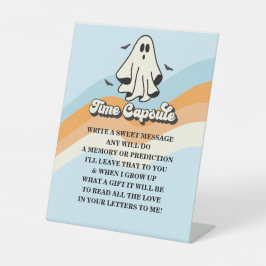 Spooky One Retro Ghost Birthday Time Kapsel Sockelschild